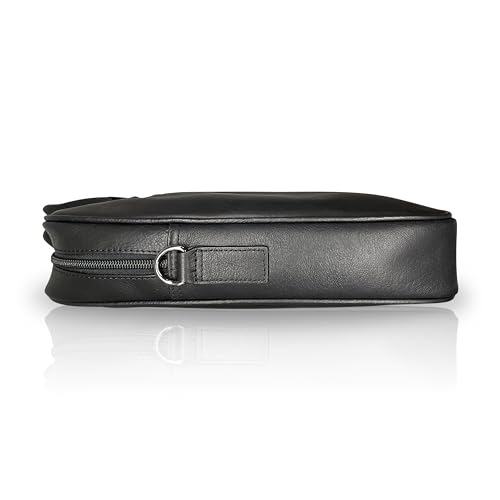 Image of Laptop Bag Multiple Compartment & Pockets 100% Genuine Leather - Briefcase for Men and Women, Travel Messenger Bag