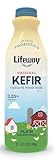 Lifeway Whole Milk Kefir Plain, Cultured Milk Smoothie, 10g Protein, 12 Live Active Probiotic Cultures (25-30 Billion CFU), 32 Oz, 1-Pack
