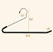 HUJI Heavy Duty Open Ended Easy Slide Chrome Trouser Hangers Organizers (10 Open Ended Easy Slide Hangers)