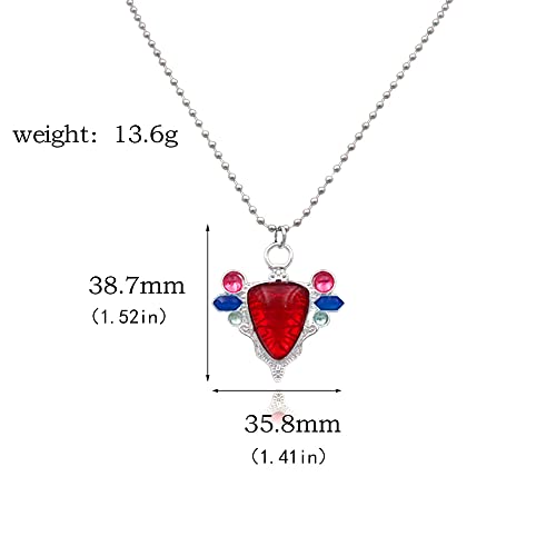 FunBoat JJBA JoJo Stand Arrow Necklaces - Jotaro Kars Red Stone of Necklaces - Christmas Cosplay Gifts for Kids Girls Teens Women Men2