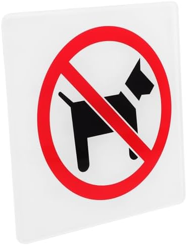 NUOBESTY Köpekler Yasak Levha Akrilik 10x10cm Hava Koşullarına Dayanıklı Uyarı Levhası Mağaza Mağaza - Görsel 1