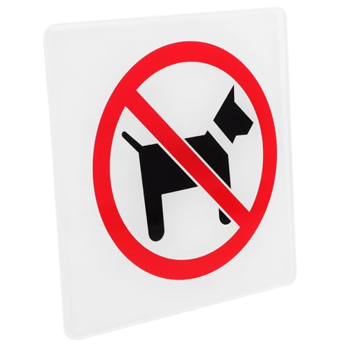 NUOBESTY Köpekler Yasak Levha Akrilik 10x10cm Hava Koşullarına Dayanıklı Uyarı Levhası Mağaza Mağaza