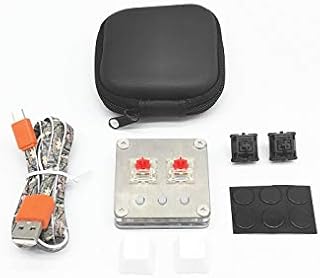 Mini One-Handed OSU Keyboard Gaming OSU Keypad Touch Wheel Axle Tester Cherry Switch RGB LED Backlit Portable Programmable (Cherry Red Switch)