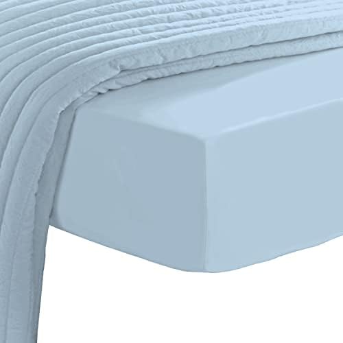 Pizuna 1000-Thread-Count Cotton Super King Fitted Sheet, 1pc White Sheets, 100% Long Staple Cotton Thick Bed Sheet (100% Cotton 40cm Deep White Fitted Sheets)