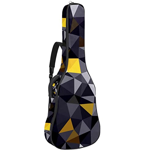 Housse de transport étanche pour guitare avec bandoulière réglable Motif géométrique triangle Noir et doré, Multicolore… - Les Beatles, Paul McCartney, John Lennon, RIngo Starr, George Harrison Housse de transport étanche pour guitare avec bandoulière réglable Motif géométrique triangle Noir et doré, Multicolore…