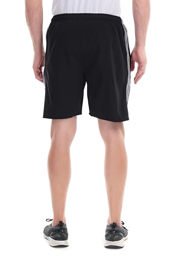 Image of BLUE STAR SHARK Men's Solid Casual Shorts | Quick-Dry Lightweight Gym Shorts with Pockets | Ideal for Running, Sports, Training, Workout, and Everyday Wear