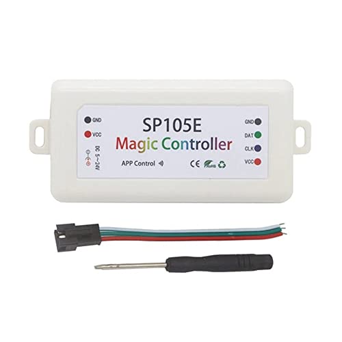 Stareyes Magic Color LED Strip Bluetooth Controller SP105E Control by APP Support WS2812B WS2811 WS2813 IC Almost All Digital Magical Colour Addressable LED Strip Matrix Panel Module Indoor Use