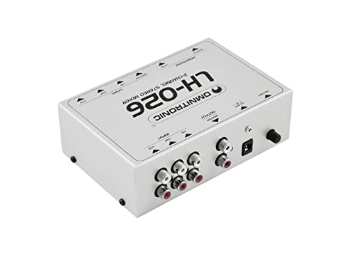 Mélangeur stéréo 3 canaux Omnitronic LH-026 argenté multi-source RCA - 5
