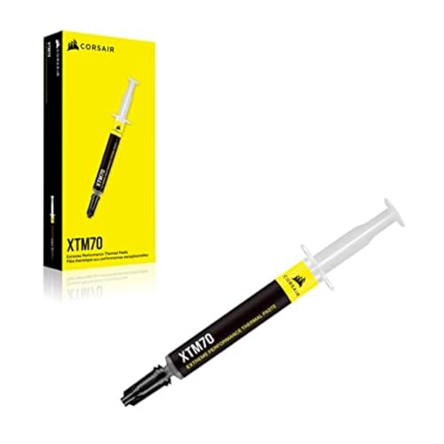 Image of Corsair XTM70 Extreme Performance Thermal Paste, 3g for Intel & AMD Processors up to 250W+ TDP - Low Viscosity, Easy Application, Three Included Cleaning Wipes and Applicator Kit for Desktop