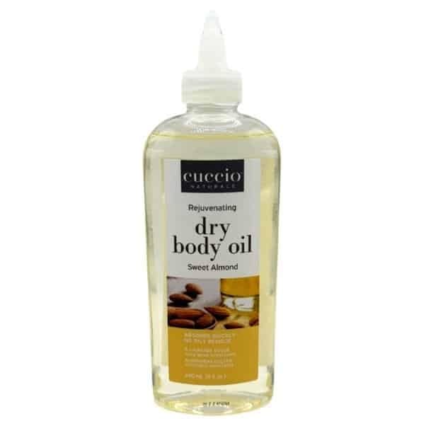 Cuccio Naturale Hydrating Dry Body Oil – Sweet Almond 8 oz, Quick-Absorbing Moisturizer for Dry Skin, Lightweight Non-Greasy After-Shower Body Oil with Sunflower Oil, Paraben-Free & Cruelty-Free