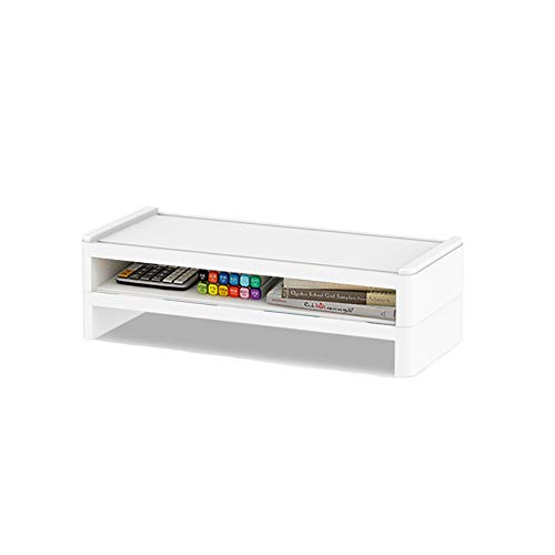 Preisvergleich Produktbild KKLTWU Acryl Einfach Bildschirmständer, Multifunctional Bildschirm Ständer Bildschirmstander Desktop Organizer Für Büro Laptopständer-Doppelschicht 50x23x14cm(20x9x6inch)