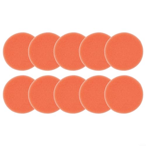 Confezione da 10 tamponi in spugna da 75 mm per lucidatura e lucidatura auto, cuscinetti rotondi in schiuma per lucidatura e lucidatura