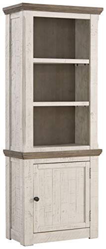 Signature Design by Ashley Havalance Modern Farmhouse Right Pier Cabinet, Shelves for Storage, Weathered Gray & Vintage White Signature Design by Ashley Havalance Modern Farmhouse Right Pier Cabinet, Shelves for Storage, Weathered Gray & Vintage White