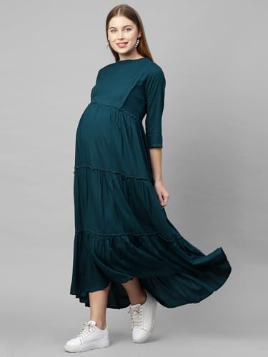 Image of MomToBe Women's Fit And Flare Knee Length Dress