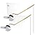 2PCS Universal Side Mount Toilet Handle Replacement Kit Compatible with Kohler K-GP30324-CP/Glacier Bay Toilet with Flapper Chains, Metal Toilet Flusher Lever, Chrome