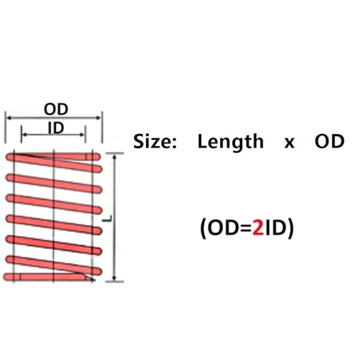 Ressort de compression hélicoïdal rouge pour optimiser vos impressions 3D de 125mm - 2