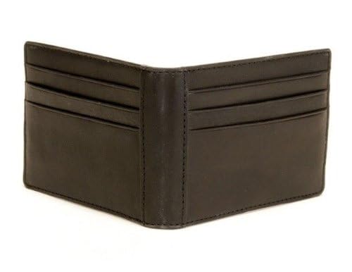 Tony Perotti Mens Italian Cow Leather Front Pocket Bifold Credit Card Wallet in Black3