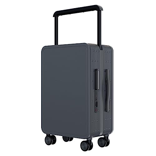 Wide Trolley Suitcase, Central Large-Capacity 20-inch Boarding Case Cross-Border Universal Wheel TSA Password Suitcase (Grey 20 inches)