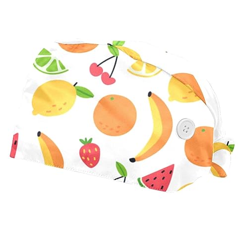 Casquettes de travail anti-transpiration VERED aux motifs de fruits