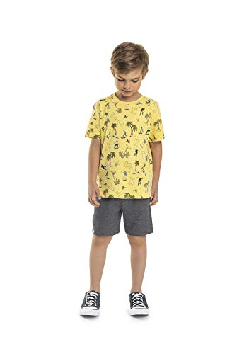 Camiseta Infantil Meia Malha Manga Curta, Quimby, Meninos, ABSTRATO 1010, 02