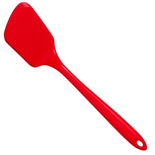 GIR: Get It Right Silicone Kitchen Spatula Turner - Non-Toxic Cooking Utensils for Nonstick Cookware, Cooking and Baking, Mini - 11IN - Red
