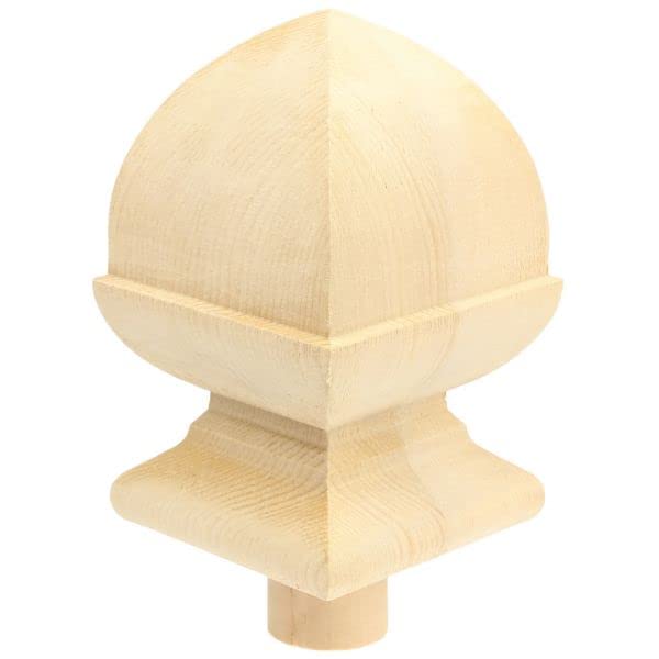 Jackson Woodturners Hemlock Square Acorn Newel Cap 90mm