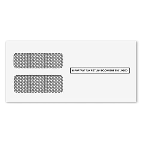50 1099 NEC Tax Envelopes - Designed for Printed 1099 NEC Forms from QuickBooks or Similar Tax Software - 3-13/16 inches x 8-3/8 inch, Peel And Seal, 50 Form Envelopes Cover