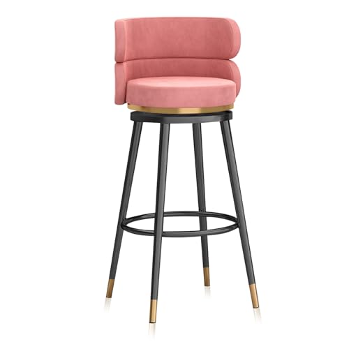 Tabourets de bar confortables en velours de 65 cm pour eviter les maux de dos