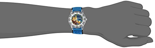 Disney Boy's 'Beauty and Beast' Quartz Plastic and Nylon Watch, Color:Blue (Model: W002920)2