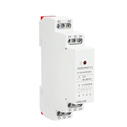 Relais intermédiaire GR8 AC DC 48V relais commutation rail DIN - 3