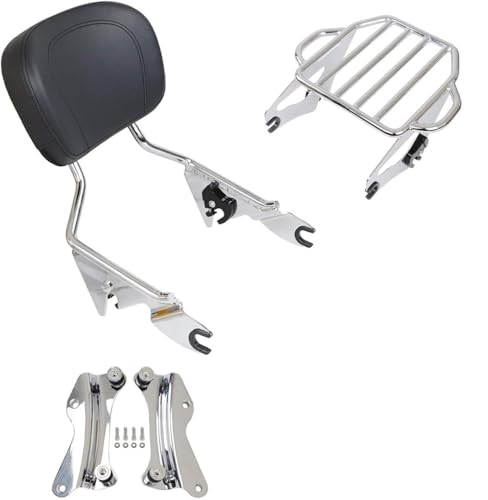 Dossier passager et porte-bagages arrière moto sécurisé pour Road King et Ultra