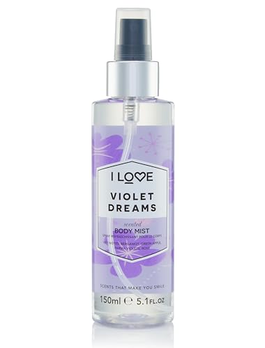 I Love Signature Violet Dreams Scented Body Mist, Formulated With Natural Fruit Extracts Which Offer a Burst of Fragrance, Vegan-Friendly - 150ml
