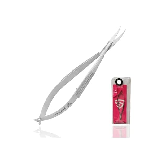 Cuticle Scissors Extra Fine Curved Eyebrow Scissors, Professional Ultra Sharp Precise Pointed Tip Cuticle Trimmer Cutter for Hang Nails, Eyelash, Eyebrow, Dry Skin - Manicure Scissors