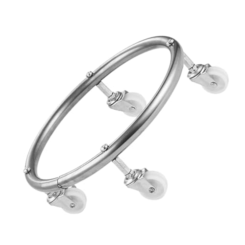 HIAKDOFT Soporte de Cilindro de Gas de Acero Inoxidable con Ruedas Base Móvil para Bombona de Butano Carrito Resistente para Transporte Seguro Interiores y Exteriores