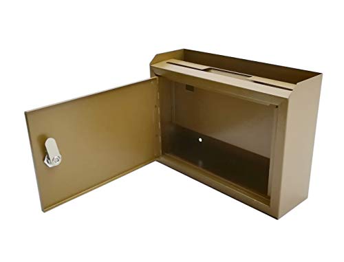 Fixturedisplays® 9.87 X 7.2 X 2.97",Metal Multipurpose, Donation Box,Cash And Mail Box,Suggestion Box 15211 Copper #TOP1