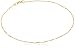 14k Yellow Gold Twist Curb Chain Anklet, 9"