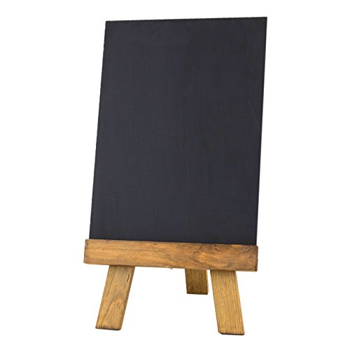 Chalkboards UK Tafelblad Ezel en Blackboard, Hout, Donker Eik, 29,7 x 21 x 0,6 cm