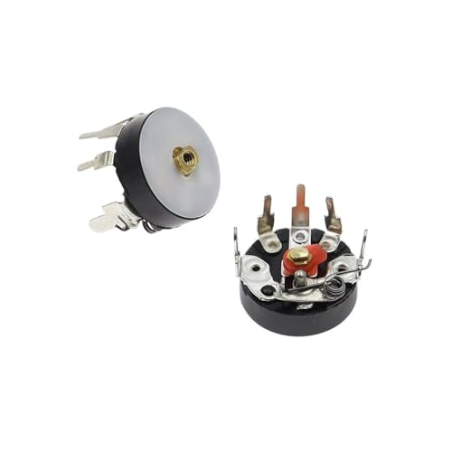 Potenciómetro RV12 10K con terminales doblados e interruptor para montaje en PCB lateral 2