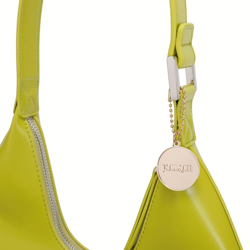 Image of JOLLQUE Shoulder Bag for Women, Small Leather Handbag Purse,Unique Trendy Zipper Hobo Bag