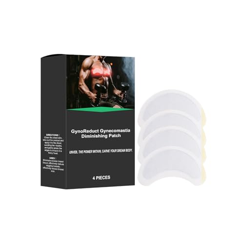 Parche para moldear senos para hombres, reducción rápida de senos caídos y de gran tamaño, solución eficaz para la reducción de senos para hombres GuY750 (negro, 12,3 x 6,3 cm)