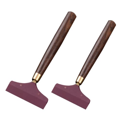 Unomor 2pcs Tea Tray Cleaning Scraper Silicone Ebony Tea Plate Cleaner for Easy Maintenance House Restaurant