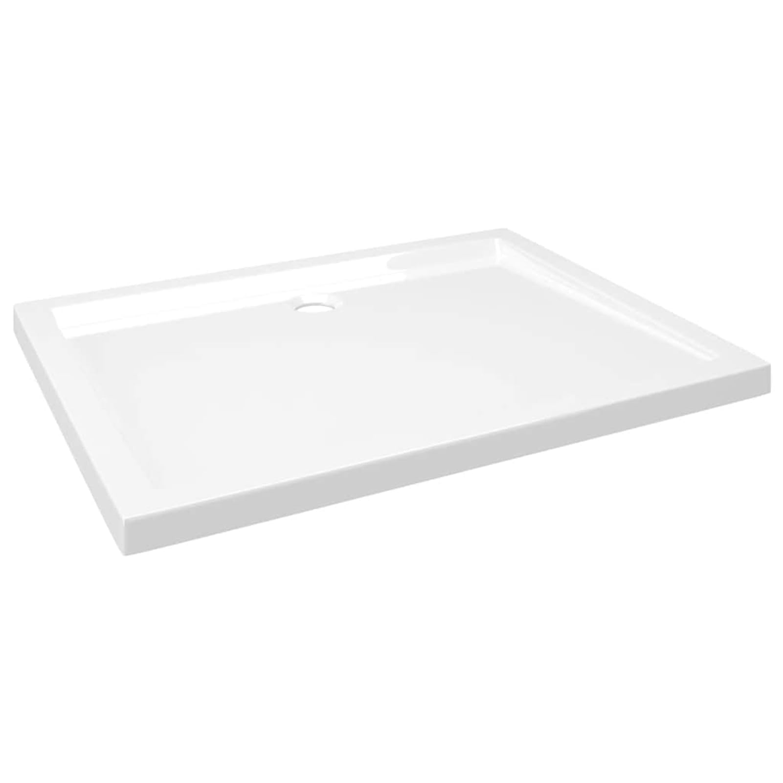 Plato de Ducha Moderno de ABS con Fibra de Vidrio, Blanco, 80x100x4cm, Bajo Umbral