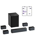 ULTIMEA 7.1 Soundbar with Dolby Atmos, 500W Home Theater Surround System, 4 Wired Surround Speakers, Surround Sound System for TV with Wireless Subwoofer, Poseidon D80 Boom (2026 Model)
