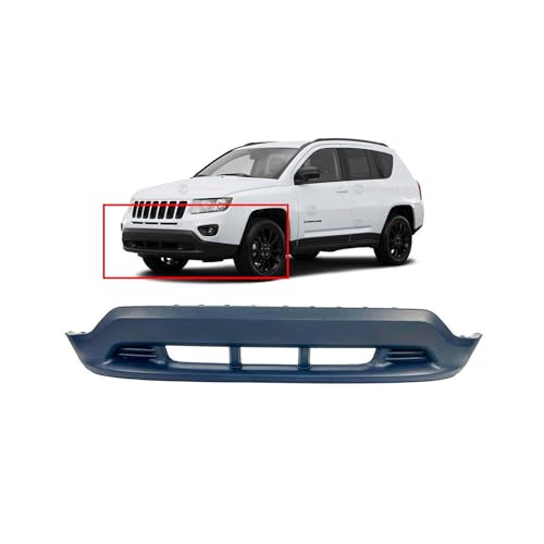 FitParts Compatible with Jeep Compass 2011-2017 Front Lower Bumper Cover. New, Textured. Without Park Assist Sensor Cut-out, Limited Altitude CH1015106 68109863AA