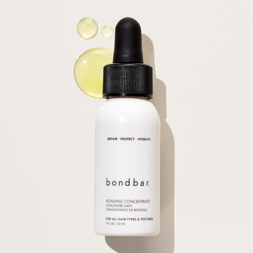 Bondbar Bonding Concentrate, Visibly Increases Shine and Minimizes Flyaways, Heat Protectant up to 450 Degrees, Repairs, Vegan, CrueltyFree, 1 Fl. Oz.