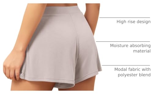 Image of ODODOS 2-Pack Ultra-Soft Modal Lounge Shorts for Women - Lightweight & Breathable Sleepwear, 3 inch Inseam