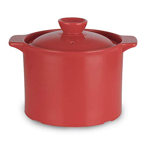 WSDSX Casseruola in Terracotta Casseruola in Ceramica Pentola in Argilla Pentola in Argilla No-Go Soupeasy to pour Outcomfortable Grip 4l