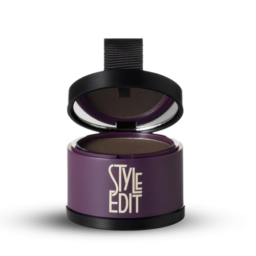 Image of Style Edit Root Touch Up Powder | Temporary Hair Color for Gray Roots and Thinning Hair | Salon-Quality, Transfer-Resistant Hair Concealer | Dark Brown, 0.13 oz (Pack of 2)