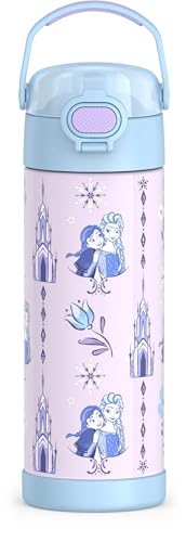 Image of THERMOS FUNTAINER 16 Ounce Stainless Steel Vacuum Insulated Bottle with Wide Spout Lid, Frozen