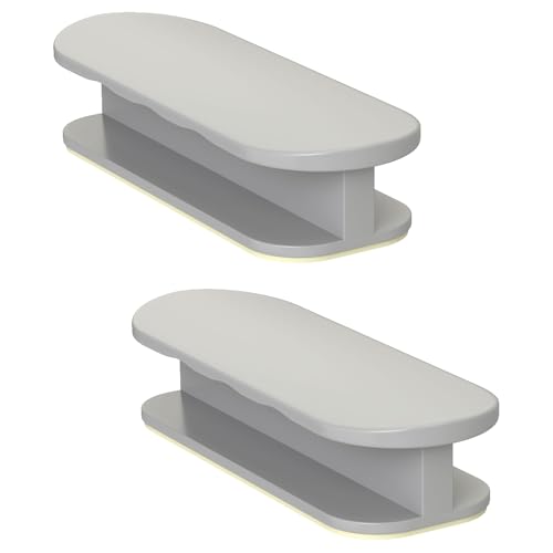 KeZaara 2er Pack Balkontürgriff Außen Kleben Grau, Türgriff Balkontür Außen für Schranktüren,Balkontüren, Glas Fenstergriffe, 9 × 3,2 × 2 cm